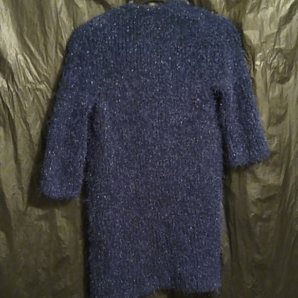 Zara knit open  cardigan w/ metallic threads M - Picture 2 of 5